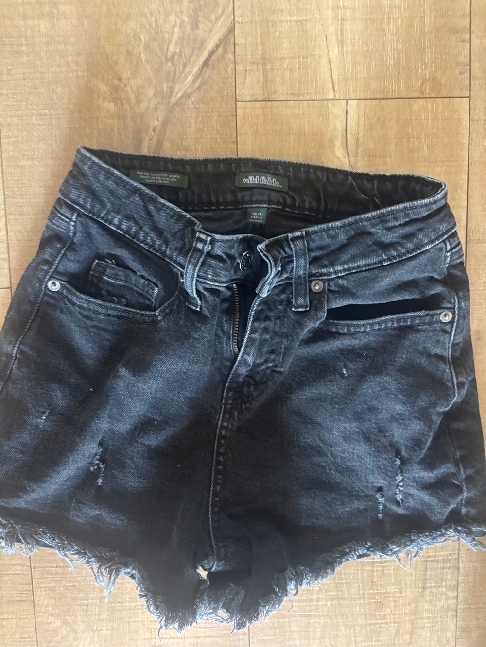 wild fable Black Distressed Denim Jean Shorts